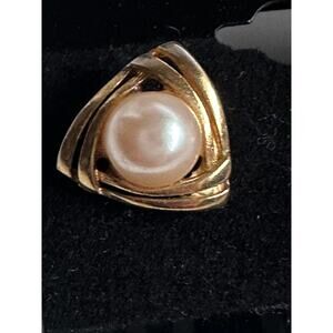 RICHELIEU Joseph H Meyer & Bros Earrings Gold tone Pearls Signed Estate Jewelry